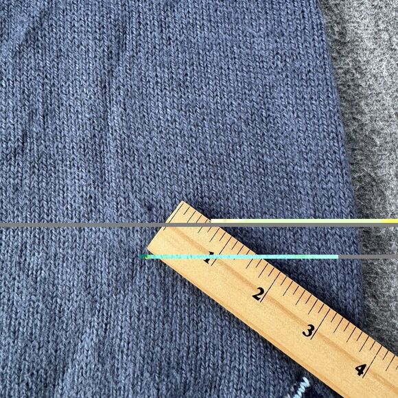 Artisanias El Inca Alpaca Pullover Sweater Women M Peru Knit Tribal Pattern Blue - Picture 6 of 6